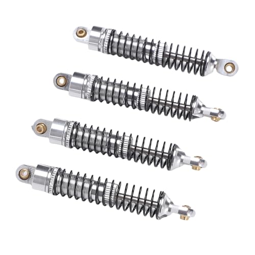 banapoy RC, 4Pcs 59mm Front Rear Threaded Oil Damper Suspension Damper, Adjustable Oil Filled Replacement with Aluminum Alloy Upgrade Parts for ASCENT 18 1/18 RC