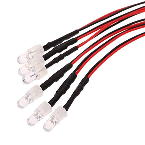 ShareGoo 6Leds LED Light Headlights Taillight Kit Accessories Compatible with RC Car Truck Tank Crawler Traxxas HSP Tamiya Redcat RC4WD Axial SCX10(2 White,2 Red,2 Flashing Colorful LEDs)