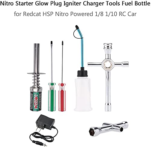 Globact RC Nitro Starter Glow Plug Igniter for Redcat HSP 1/8 1/10