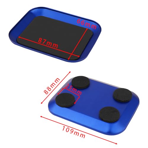 4pcs RC Repair Tool Screws Disk Alloy Screw Tray with Magnetic Pad for RC HSP Redcat Traxxas Arrma HPI Axial 1/10 SCX10 D90 D110 1/8 Model Helicopters Airplanes