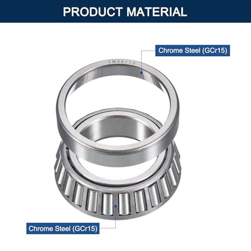 LM68149/10 Tapered Roller Bearing Cone and Cup Set | 1.25" Bore 2.328" OD 0.66" Cup Width, Chrome Steel Taper Bearings Set, ABEC-3 - size: LM68149/LM68110