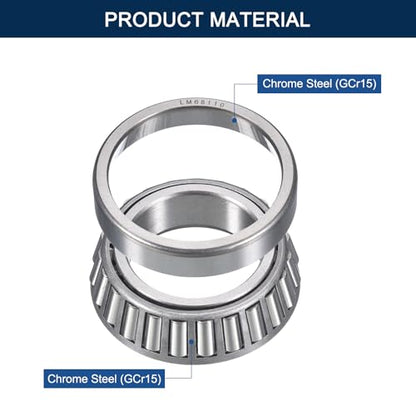 LM68149/10 Tapered Roller Bearing Cone and Cup Set | 1.25" Bore 2.328" OD 0.66" Cup Width, Chrome Steel Taper Bearings Set, ABEC-3 - size: LM68149/LM68110