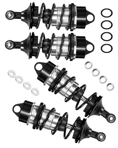 Shock Absorber Upgrades for 1/7 Felony 6S BLX,Infraction 6S BLX,Limitless Roller Speed Bash,4Pcs Front Rear RC Shocks Damper Parts,Adjustable Hop Ups,Replace #ARA330627,Black - color: Black