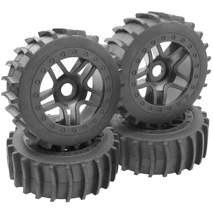 4Pcs ShareGoo 1/8 Scale RC Car Paddles Buggy Tires RC Snow Sand Tyre 17mm Hex Hub Wheels Compatible with Redcat HSP HPI Traxxas 1/8 RC Off Road Buggy Baja Car