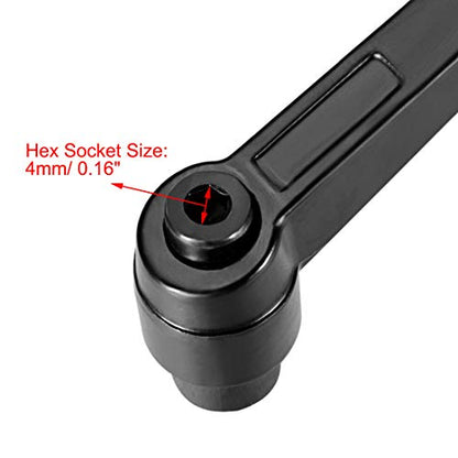 uxcell M8 Handle Adjustable Clamping Lever Thread Push Button Ratchet Female Threaded Stud 3 Pcs - size: M8