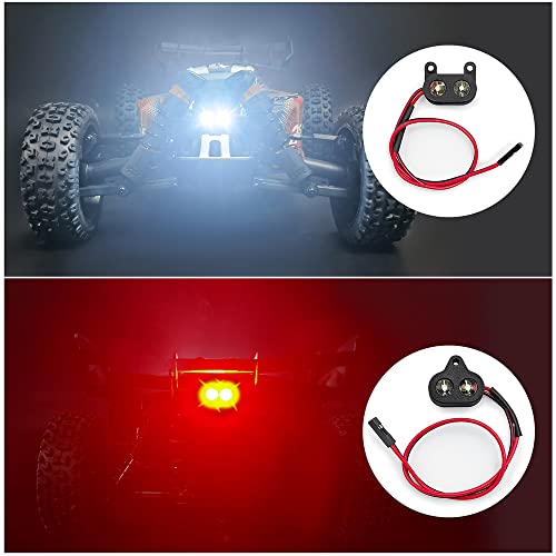 1:8 RC Car LED Light Kit Headlight Taillights Front/Rear Lamp for 1/8th ARRMA Typhon 3S Buggy Upgrades