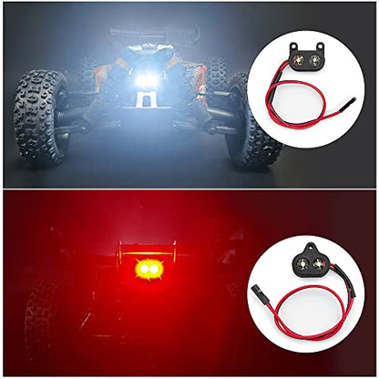 1:8 RC Car LED Light Kit Headlight Taillights Front/Rear Lamp for 1/8th ARRMA Typhon 3S Buggy Upgrades