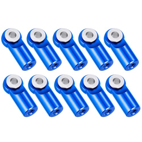 10pcs Metal Tie Rod End Balls M2.5 Ball Joint Head for RC Crawler Car Upgrade Parts (Blue) - color: Blue