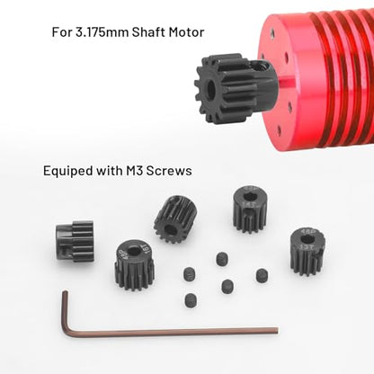 daitoku 5PCS 48P Pinion Gears 13T 14T 15T 16T 17T 3.175mm Shaft for Traxxas Arrma HSP HPI AXIAL Tamiya Losi 1/10 RC Car