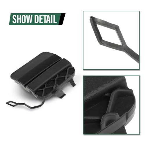 LQI Car Rear Bumper Tow Hook Cover Compatible with Benz C300 C350e C450 C43 AMG 4Matic, Base 2015-2020 2058850256 Black - size: Rear | Fit Benz W205 C-Class 2015-2020