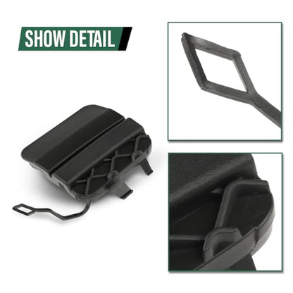 LQI Front Bumper Tow Hook Cover Cap Black 2128850526 | Fit Benz W212 E-Class E200 E250 E300 E350 E400 E500 E550 Sedan & Wagon 2014-2016,Not Fit Cars with AMG Front Bumper - size: Front | Fit Benz W212 E-Class 2014-2016