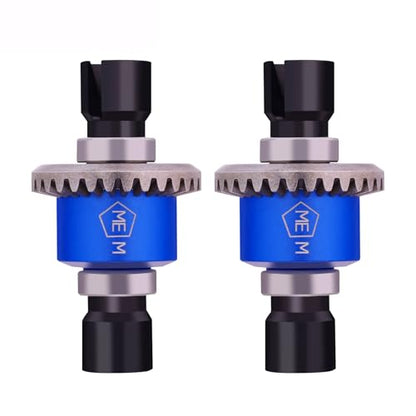 2PCS Alum H16BM Front Rear Differential Diff Gear for 1/16 H16BM H16207 16208 16209 16210 H16 1/14 14301 14302 14209 14210 H14BM Series Upgrades Part Blue - color: Blue