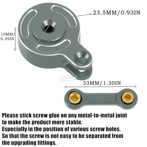 RC Servo Saver Set 25T Upgrades Part for 1/10 Big Rock 3S BLX,Granite/Senton 3S BLX & Mega550,Kraton/Outcast 4S BLX,1/8 Typhon 3S BLX& Mega550,Alloy Fixed Link Steering Servo Saver,Titanium - color: Titanium-1 Set