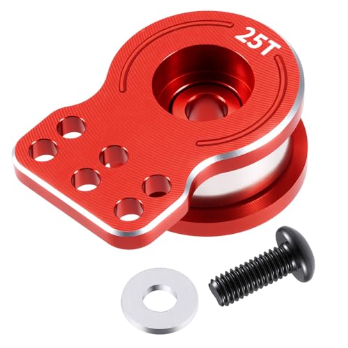 MORLORDY Adjustable 25T RC Servo Saver Aluminum Unloading Servo Arm for 1/12 Tamiya Lunch Box CW-01 Chassis Midnight Pumpkin RC Truck Upgrade Parts (Red) - color: Red