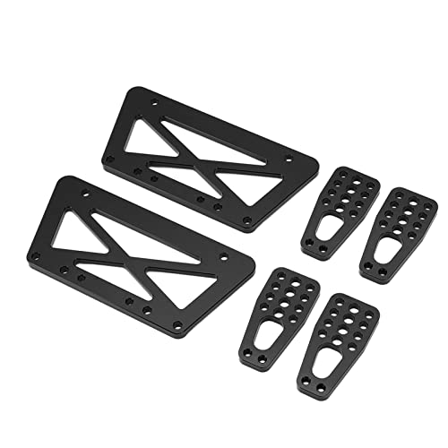 Aluminum Alloy Chassis Lift Plate Kit, for AXIAL SCX10 1/10 RC Climbing Car Chassis Elevation Modification (Black)