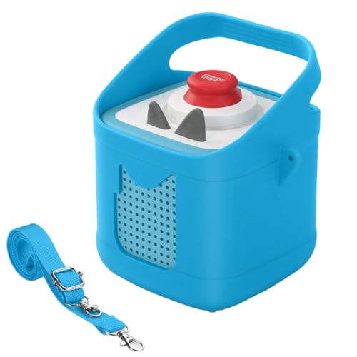 PISOSN Shockproof Carrying Case for Toniebox 2 – Anti-Slip Silicone Cover with Handle for Secure Grip (Blue) - color: Blue