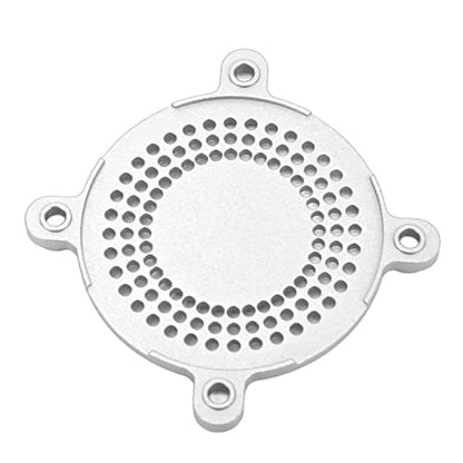 RC Fan Cover 50mm Aluminum Alloy CNC Machining ESC Cooling Fan Cover, Lightweight Protective Cover for RC Car ESC with Enhanced Heat Dissipation and Rugged Design (Silver) - color: Silver