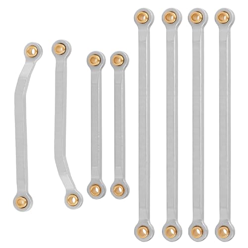 TRX4M Metal High Clearance Chassis Link Rods Linkage Set for TRX-4M K10 High Trail Pickup 1/18 RC Off-Road Crawler Original Stock Upgrade Parts (Silver)-54623 - color: Silver
