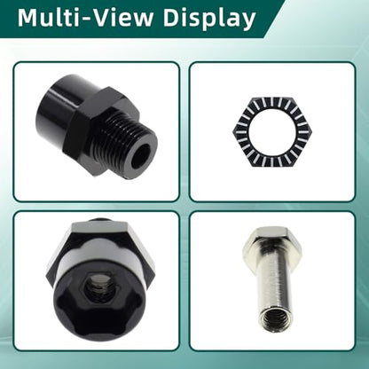 AUTOKAY 4PCS 12mm to 17mm Aluminum Wheel Hex Hub Adapter Conversion Extension for RC Car