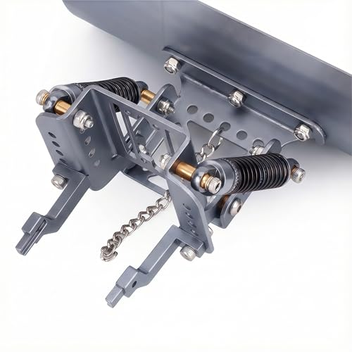 RC Snow Plow for TRX4M & SCX24, Adjustable Aluminum 1/18 1/24 RC Crawler Plow, Servo Operated Snow & Sand Shovel Upgrade, CNC Metal RC Plow Truck Accessory (Grey) - color: Grey