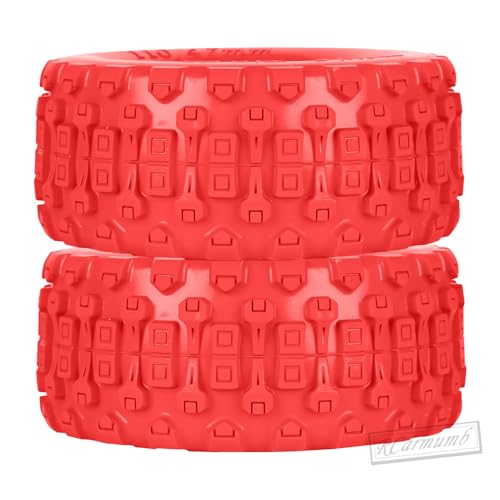RC 1/10 Short Course Tires with 12MM 14MM 17MM Hex Compatible with Arrm a Senton,Axia1,Slash 2WD/4×4 4WD,Red cat, RC 4WD,Heavy Duty High Grip Rubber Tires w/Plastic Wheels,Red&Green - color: Red&green(4pcs)