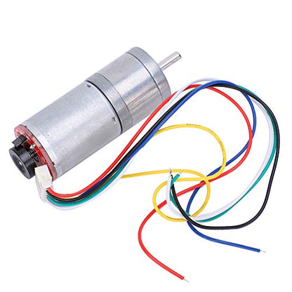 Gear Motor DC Geared Motor GA25 370 Brush Copper Stainless Steel Metal High Torque Speed Reduction Reversible for Robot Car Smart Devices DIY Users (DC12V 10RPM) - size: DC12V 10RPM