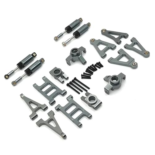 RC Models Components For Mjx 14301 14302 14303 1/14 4WD Shock Absorber Steering Tie Rod RC Metal Upgrade Parts Accessories Replacement Replace(Titanium) - color: Titanium