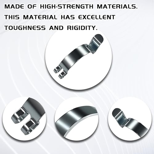 Car Air Filter Clips, Metal Air Filter Cleaner Housing Box Lid Spring Clamp, Silver Heavy Duty Airs Cleaner Cover Clip Clamps, Suitable for Most Car Accessories Replacement Parts (4PCS)