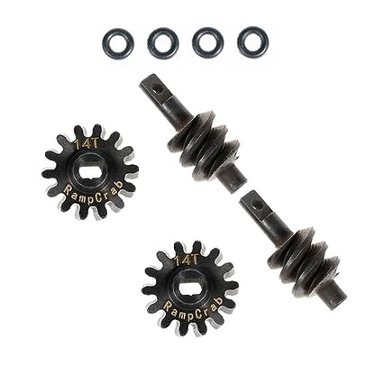 Overdrive Differential Gear Set 14T, 2 Sets, Hardened Steel, 1/24, Upgrade Parts for Axial SCX24 Bronco Deadbolt JLU B-17 Gladiator C10, 1/24 RC Crawler Car - size: 14T-2 Sets