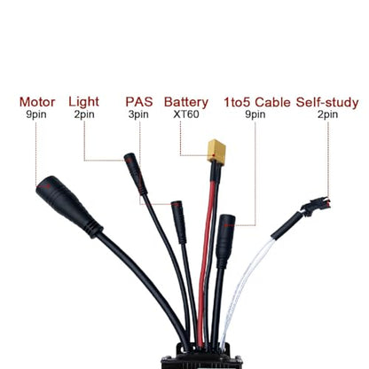 VBESTLIFE Electric Speed Controller Kit, Multifunction 30A Controller Instrument with S866 Display Brake Lever Thumb Shift Lever for 24V 36V 48V 1000W Motor,