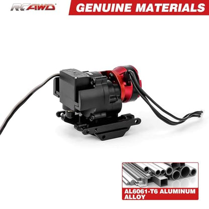 RCAWD 2204 2800KV Brushless Motor Transmission 2 Speed Brushless Gearbox Kit with 30A Brushless Esc Pedals for 1/18 Traxxas TRX4M Upgrades Part - style: 2800kv