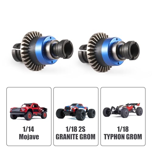 Assembled Differential for 1/18 Granite GROM 1/14 Mojave,CVD Shaft Dogbone CVD Joint Universal Axle Set,Accessories for ARRMA 1/18 2S Granite Granite GROM (Blue and Black) - color: J-035