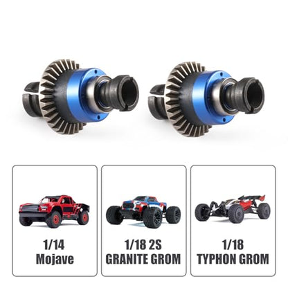 Assembled Differential for 1/18 Granite GROM 1/14 Mojave,CVD Shaft Dogbone CVD Joint Universal Axle Set,Accessories for ARRMA 1/18 2S Granite Granite GROM (Blue and Black) - color: J-035