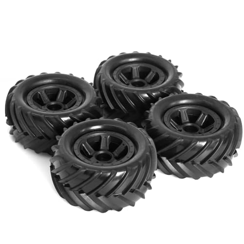 Compatible with TRAXXAS for E-Revo MJX 16207 16208 SCY 16101 HBX 1/16 RC Car Part 4pcs 90mm Monster Truck Tires Wheel 12mm Hex RC Assortment