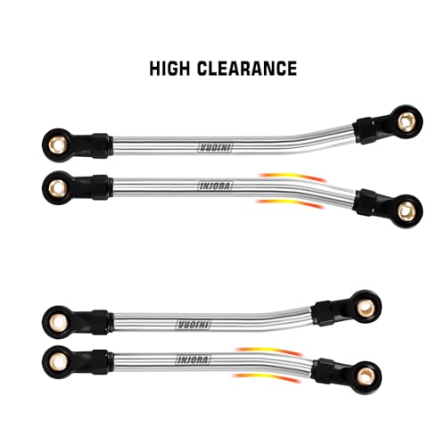 INJORA High Clearance Links - Stainless Steel Chassis Links Set for 1/18 RC Crawler Redcat Ascent-18 Upgrade