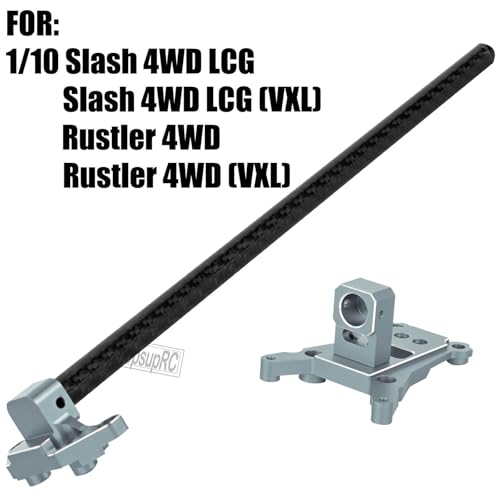 RC Carbon Fibre& Aluminum #6730 Chassis Brace Kit Upgrades Part for 1/10 Slash 4X4 LGG (VXL),Rustler 4WD (VXL) Heavy Duty Chassis Brace Hops Up.Titanium - color: Titanium ( for 1/10)