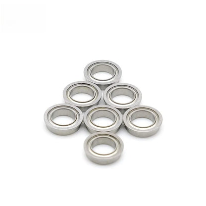 10PCS ABEC-7 MF128ZZ 8x12x3.5 mm Chrome Steel Deep Groove Ball Bearing MF128ZZ Flanged Ball Bearing MF128 - size: MF128ZZ 8x12x3.5