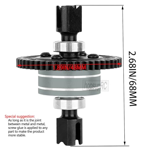 46T Upgrades Part Differential Slipper for 1/8 Outcast/Kraton/Notorious 6s BLX,1/7 Mojave/Felony 6s BLX,#45 Steel Spur Gear Slipper Clutch Diff Gear Hops Up.Titanium - color: Titanium(46t)