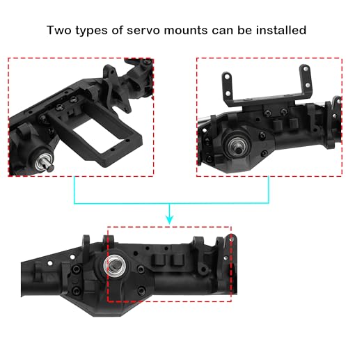 MEUS RACING 1/10 Nylon ISO Stright Axles with Front Axle Counterweight for Axial Capra II SCX10 II and Other DIY 1/10 RC Crawler (AR44/AR45 Wheel Distance 194MM) - style: AR44/AR45 Wheel Distance 194MM