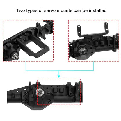 MEUS RACING 1/10 Nylon ISO Stright Axles with Front Axle Counterweight for Axial Capra II SCX10 II and Other DIY 1/10 RC Crawler (AR44/AR45 Wheel Distance 194MM) - style: AR44/AR45 Wheel Distance 194MM