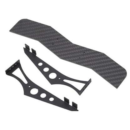 Carbon Fiber RC Car Tail Wing, Universal Rear Spoiler for 1/10 Scale RC Cars, Lightweight High - Strength Rear Wing with Brackets for TT02 XV01 PTG2 Drift Racing