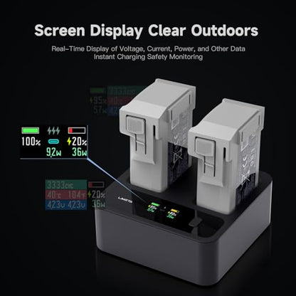 Smart Battery Charger for DJI Mini 4 Pro Mini 3/3 Pro Drone Batteries Two-Way Parallel Fast Charging Hub Accessories with Discharge Storage Display App Control - size: Mini 3/4 pro