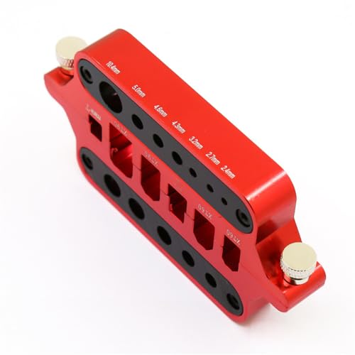 Aluminum Alloy RC Model RC Car Cable Connector Soldering Tool Holder Welding Tool RC Repair Tool Kit for XT60, XT90, T Plug, Mini T Plug (Red) - color: Red