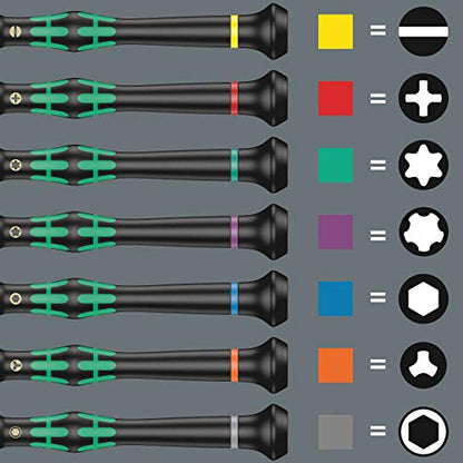 Wera 05118066001 2054 Screwdriver for hexagon socket screws for electronic applications, 1.5 x 60 mm (Pack of 2) - size: One Size (Pack of 2)