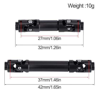 SCX30 Driveshaft Front Rear Drive Shaft for 1/30 Axial RC Crawler Upgrades (Stainless Steel, Black) - color: Driveshaft