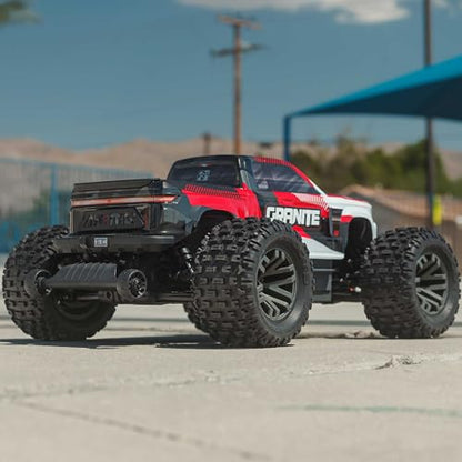 ARRMA 1/10 Granite 4X4 223S BLX BRUSHLESS RC Monster Truck RTR, RED | with DSC, Batteries and Charger Not Included, ARA4302V4T2 - color: Red