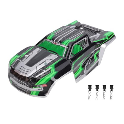 SUNGOOYUE 1/16 Body Shell Rc Car Body Shell, Replacement for Scy16101 Scy16102 1:16 Off Road Trucks, with Graffiti Decals and Mounting Pins (Green) - color: Green