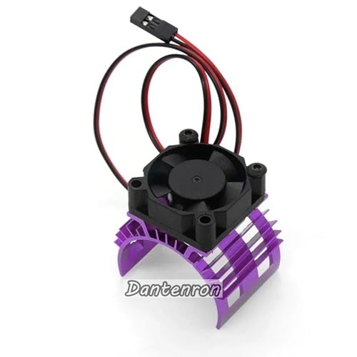 1/10 RC Aluminum Alloy Motor Heat Sink Heatsink with 5V Cooling Fan 30mm Upgrade Parts Replacement for 1/10 Truck Buggy Crawler Car 540 550 3650 Size Brushless Engine Motor