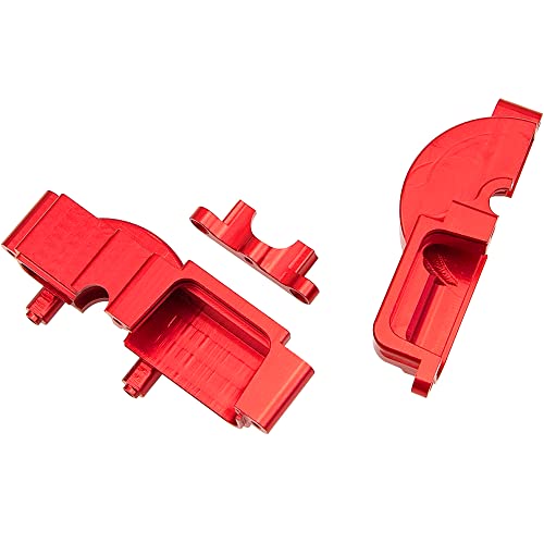 Aluminum Alloy Gearbox Housing Shell Motor Plate #7590 Compatible with Traxxas LaTrax Teton Desert Prerunner Rally SST 1/18 4WD RC Car (Red) - color: Red