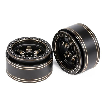 AMK 1.9 Beadlock Wheels 4pcs 958g Brass Heavy 1.9 Wheels for 1/10 RC Crawler TRX4 Capra SCX10 D90 VS4-10 Gen8 CC01 TRX4 Upgrades Accessories